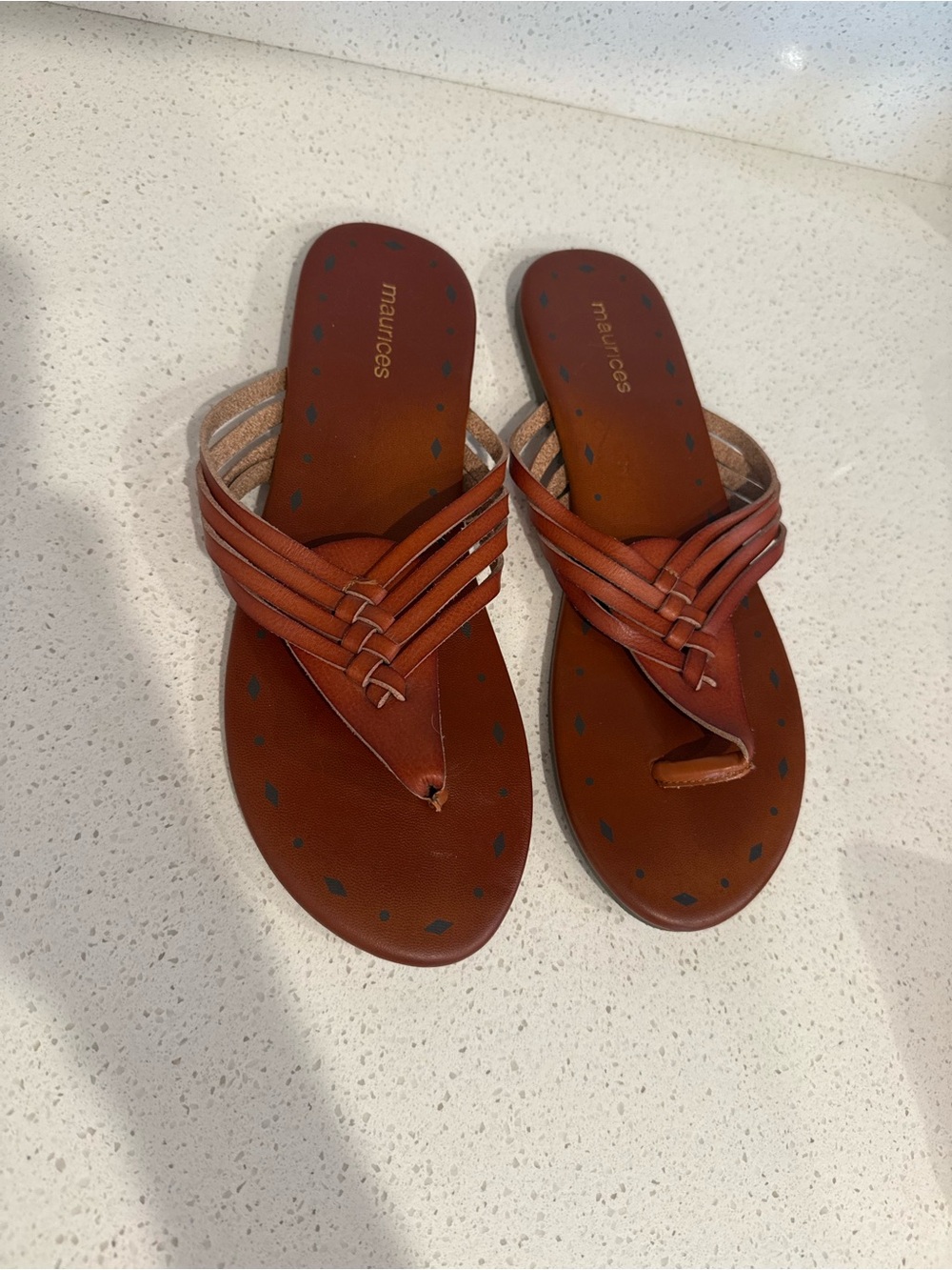 Maurices Women's Braided Sandals in Rust Brown